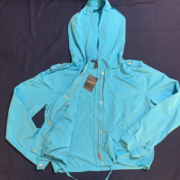 Forever 21 Large Turquoise Casual Jacket - Picture 2 of 6